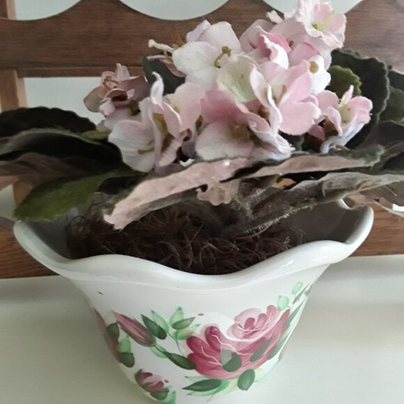 Eden Prairie Floral Arrangement and Milk Glass Bud Vase - Picture 4 of 8